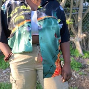 Vintage thrifted button up shirt